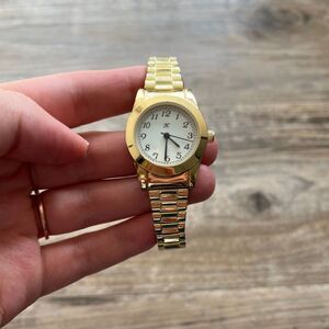 Antique Watch Women's Gold Wrist Watch Vintage White Face Kareena